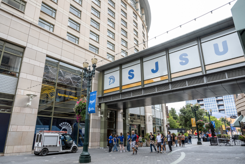 Spartan Village on the Paseo in August 2025.