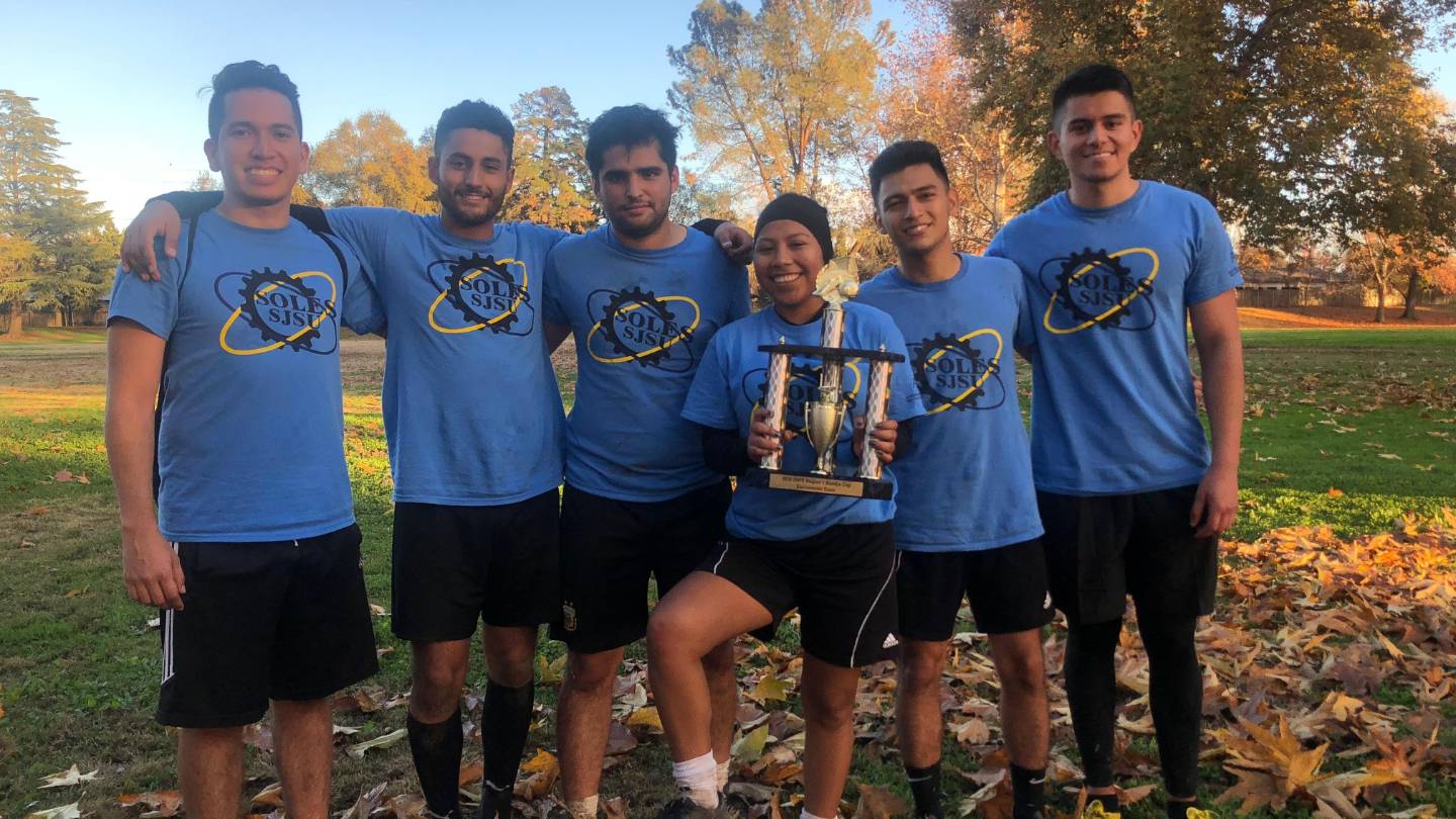 SOLES team with trophy