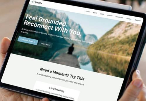 Branded photo of the "Breathe" project