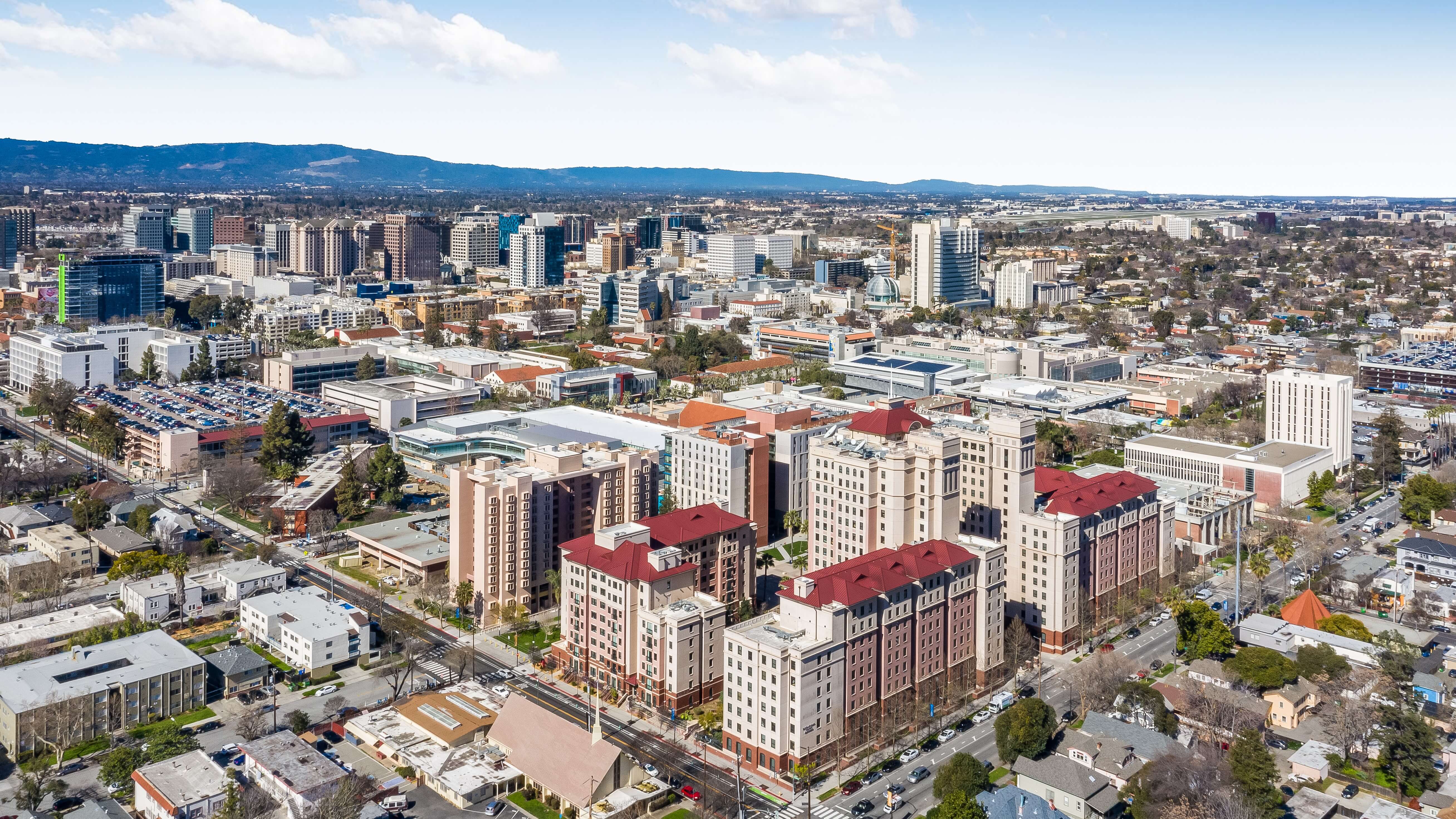 Aerial view of San Jose and Silicon Valley