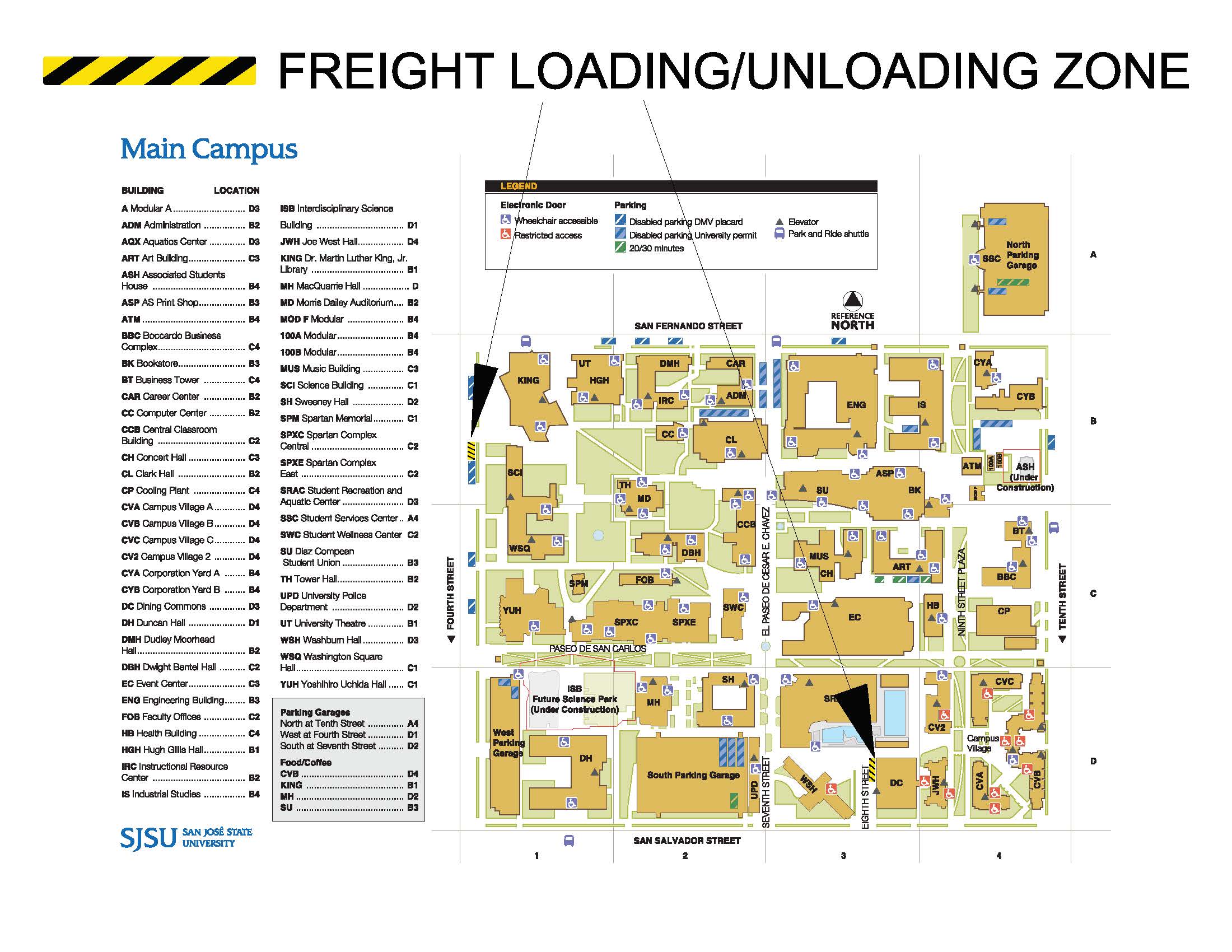 Freight Loading Zones map Freight Loading Zones map
