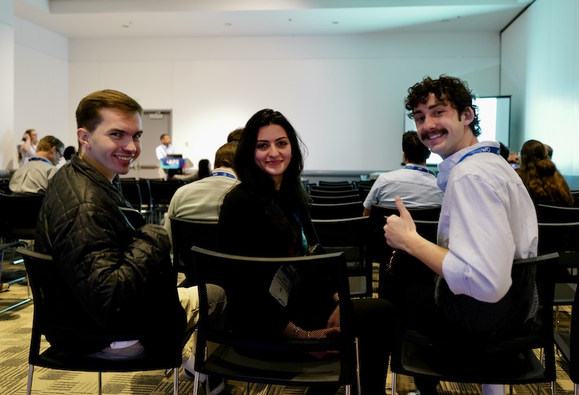Photograph of SJSU MS in Physics students at a conference.