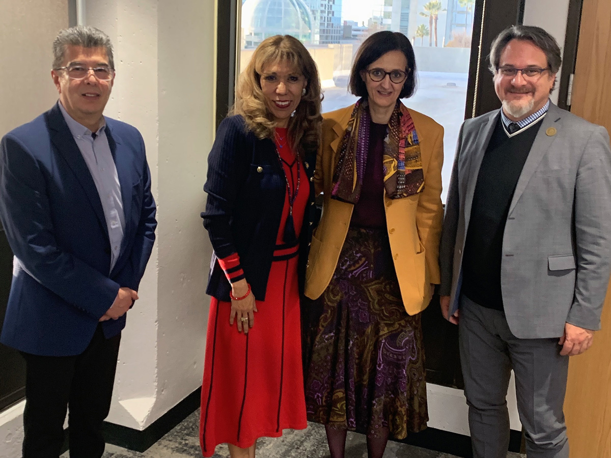 President Teniente-Matson posing with