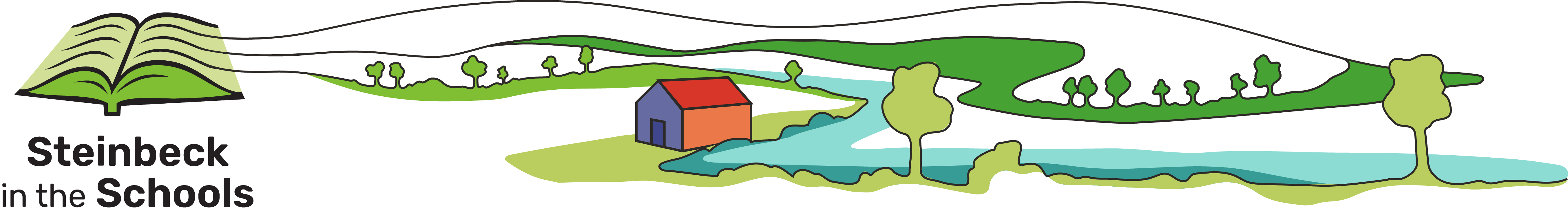 Steinbeck in the Schools logo and decorative illustration